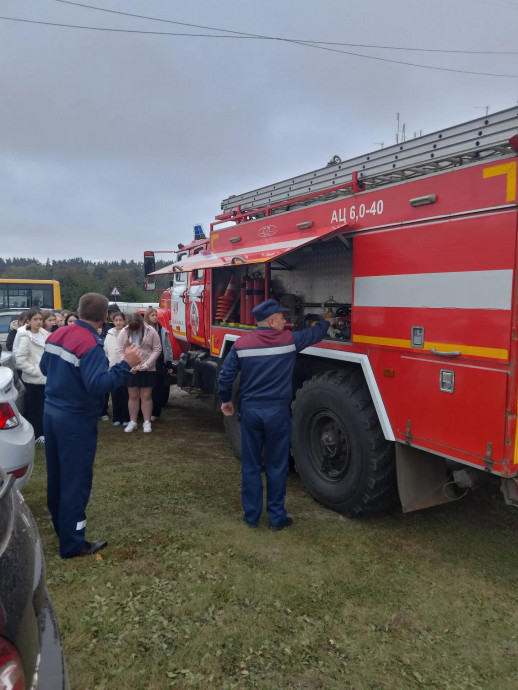 ​В Разветьевской школе Железногорского района прошел урок по ГО и пожарной безопасности