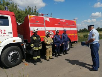 Огнеборцы Курского района на изучении района выезда Огнеборцы Курского района на изучении района выезда