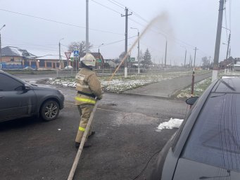 ​Сдача квартальных зачетов по пожарно-спасательной подготовке в Октябрьском районе