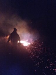 ​Огнеборцы ПЧ Курского района на тушении сухой травы