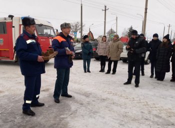 Церемония «Пожарного марафона» в ПЧ Октябрьского района Церемония «Пожарного марафона» в ПЧ Октябрьского района