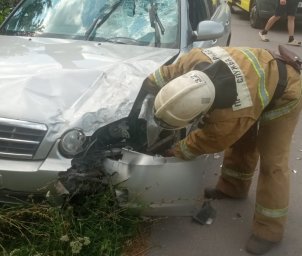​Огнеборцы ПЧ Курского района на ликвидации последствий ДТП