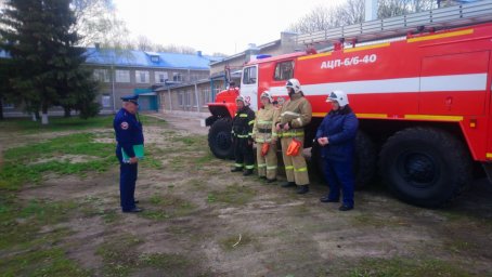 ​Караул №2 ПЧ Курского района провели пожарно-тактическое занятие