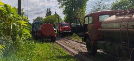 ​Горшеченские огнеборцы потушили вагончик