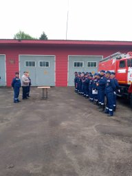 ​Поздравление в ПЧ-41Солнцевского района в честь Дня пожарной охраны