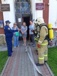 В Глушковском районе прошли занятия по пожарной безопасности