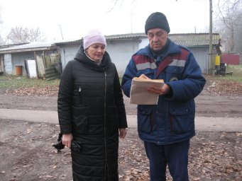 ​Профилактический рейд по печному отоплению в п.Рудавский Обоянского района