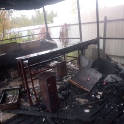 ​Огнеборцы 49 ПЧ Железногорского района на тушении пожара