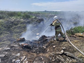 ​Пожарные Курского района не допустили распространения огня