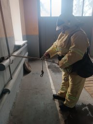 ​Хомутовские пожарные провели сдачу квартальных зачетов