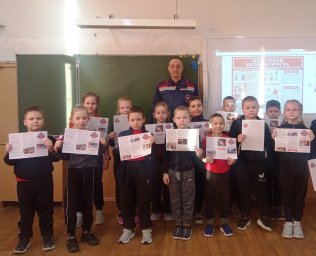 ​Открытый урок по пожарной безопасности в школе поселка Золотухино
