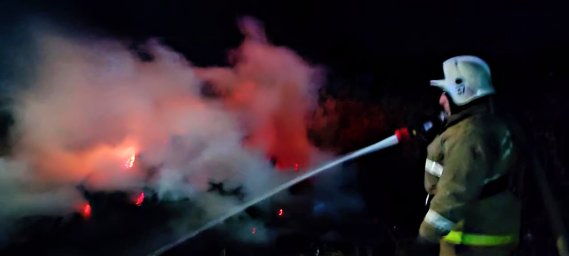 ​Пожар на ул. Октябрьская Поныровского района