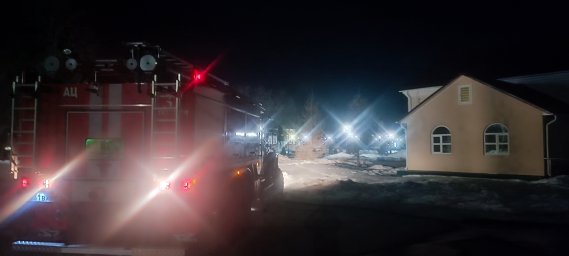 ​Ночные пожарно-тактические учения огнеборцев Поныровского района