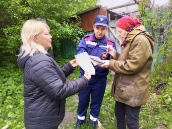 ​Пожарно-профилактический рейд в селе Становое Поныровского района