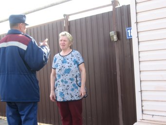 Профилактический рейд по пожарной безопасности в с. Нижнее Бабино Обоянского района