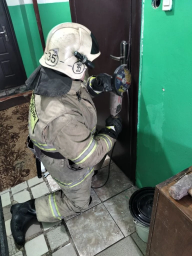 ​Обоянские огнеборцы на оказании помощи населению
