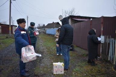 ​Работники ПЧ Железногорского района провели рейд в селе Веретенино