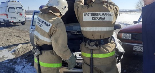 ​Поныровские огнеборцы на ДТП