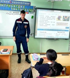 ​Учащимся Ленинской школы Октябрьского района о пожарной безопасности